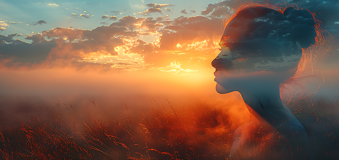Double-exposure profile representing focus and memory